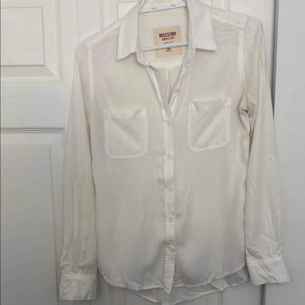 Mossimo White Button-Up Shirt